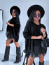 LARGE SIZE sweater "SHAKE IT FF89" - BLACK